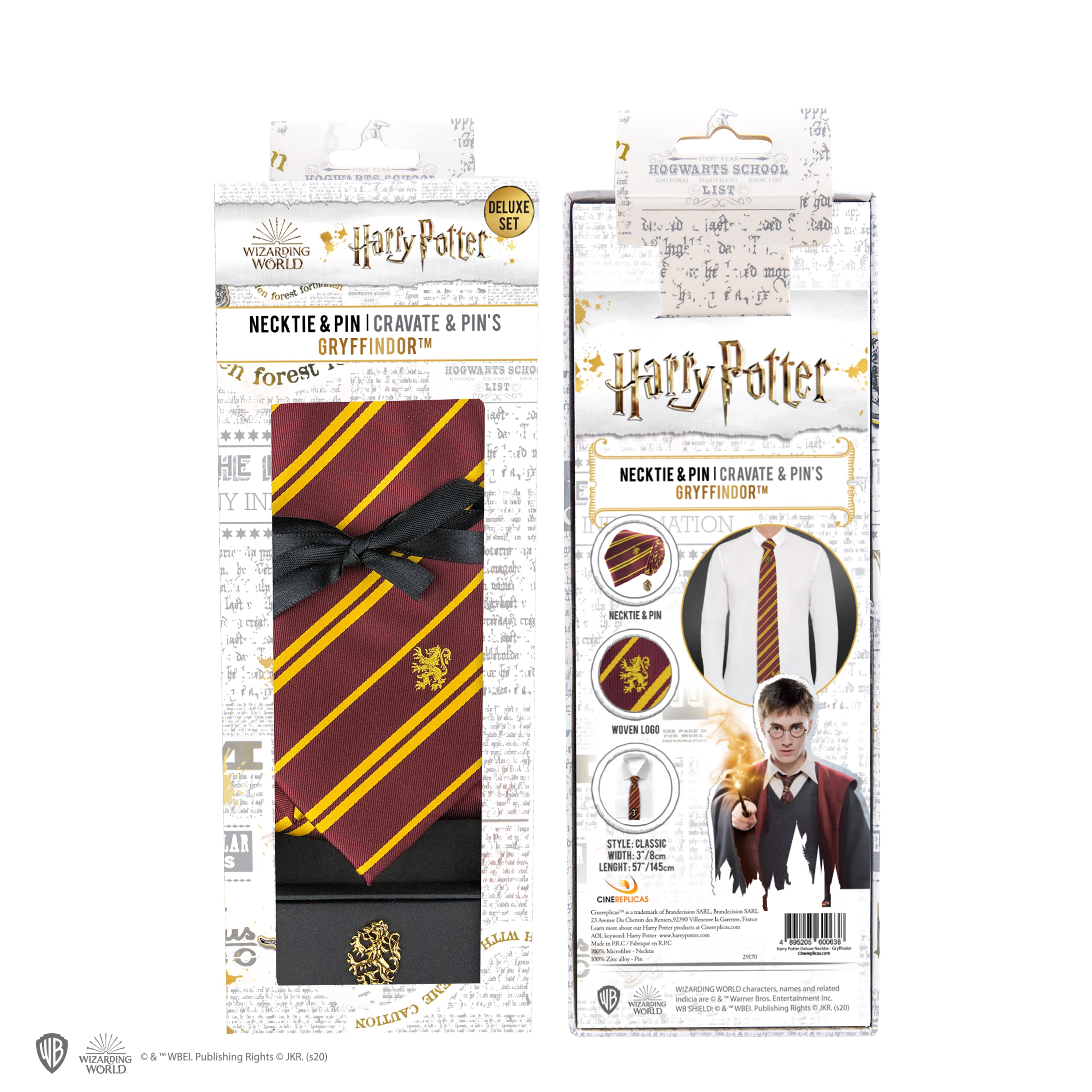 Harry Potter Krawatte & Ansteck-Pin Deluxe Box Gryffindor