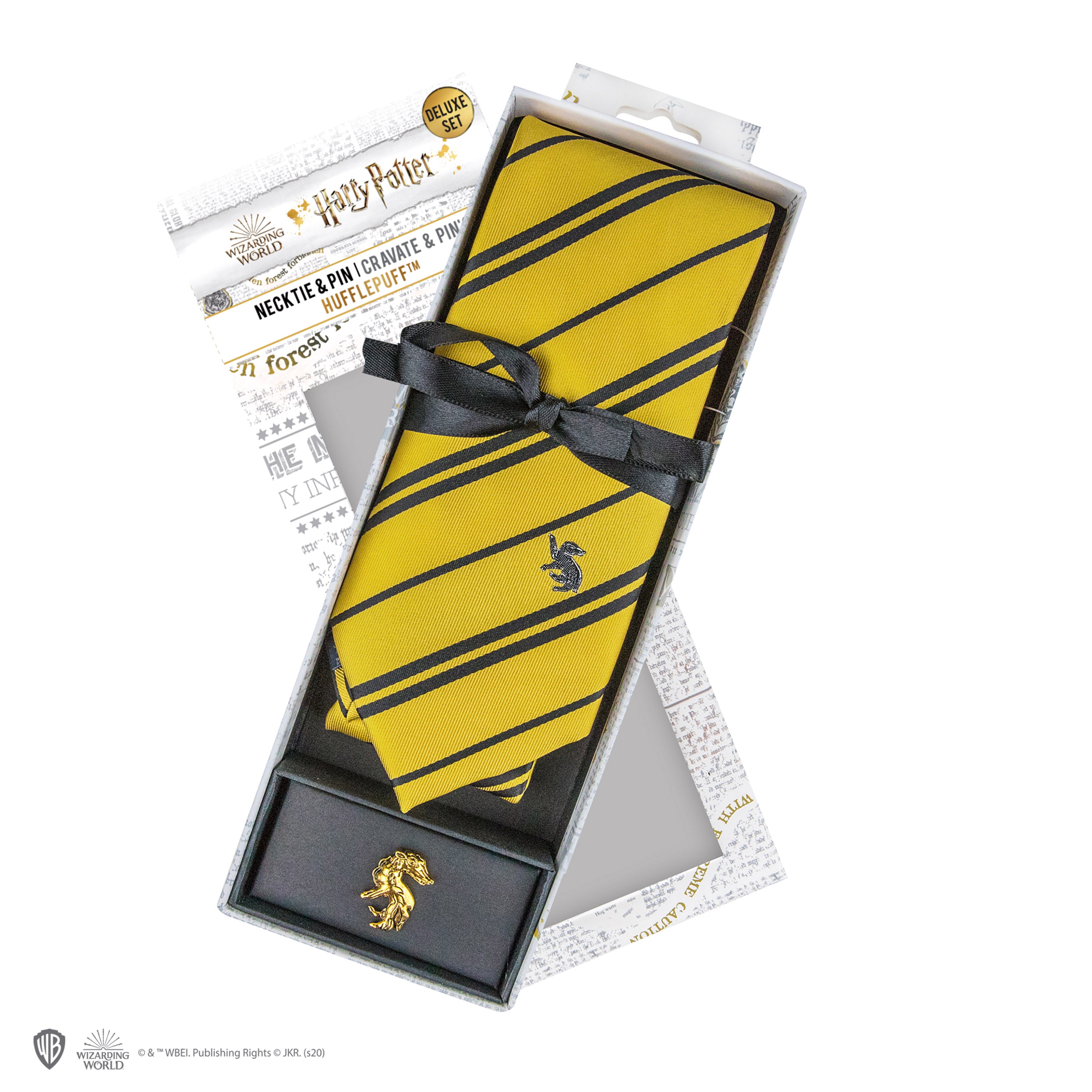 Harry Potter Krawatte & Ansteck-Pin Deluxe Box Hufflepuff
