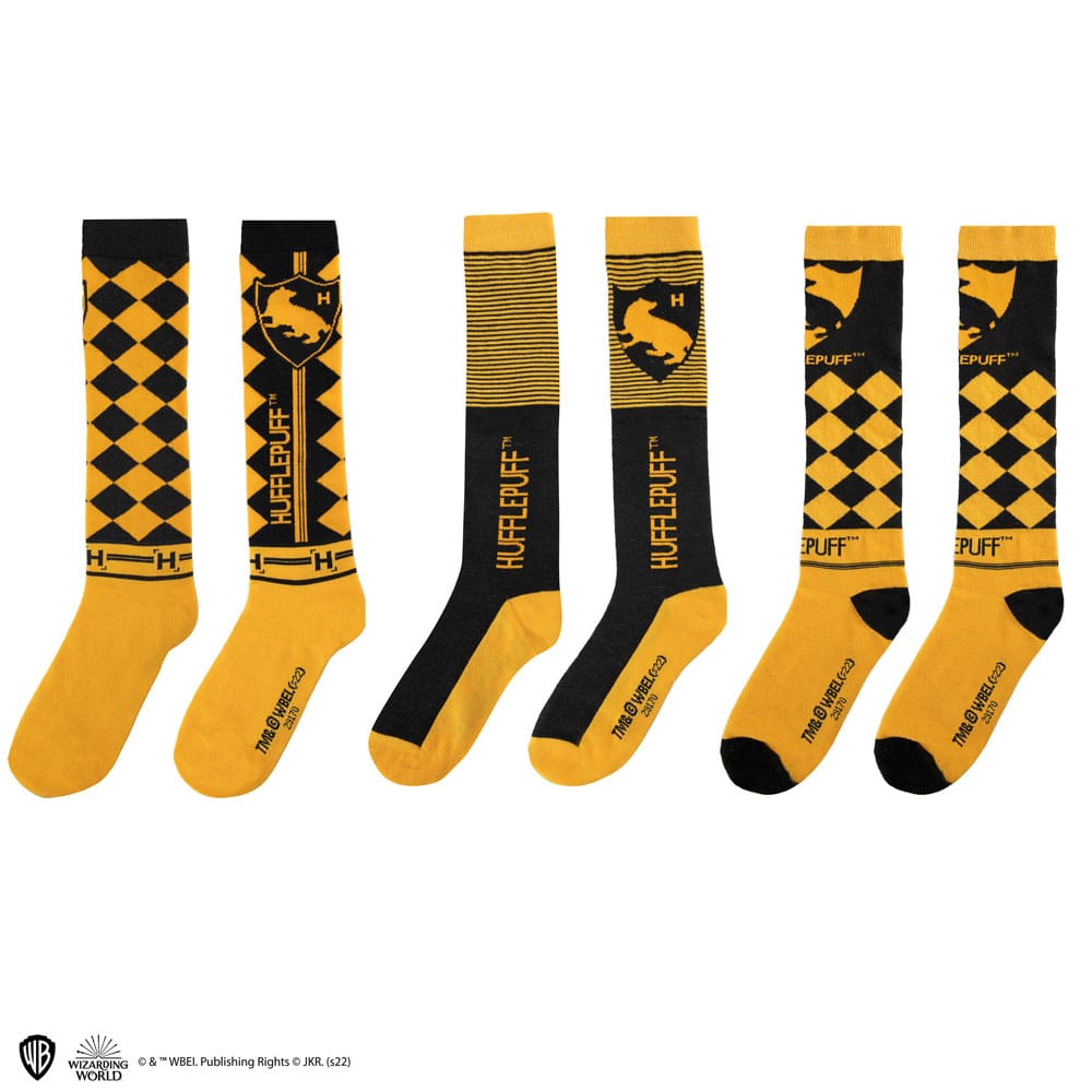 Harry Potter Kniestrümpfe 3er-Pack Hufflepuff