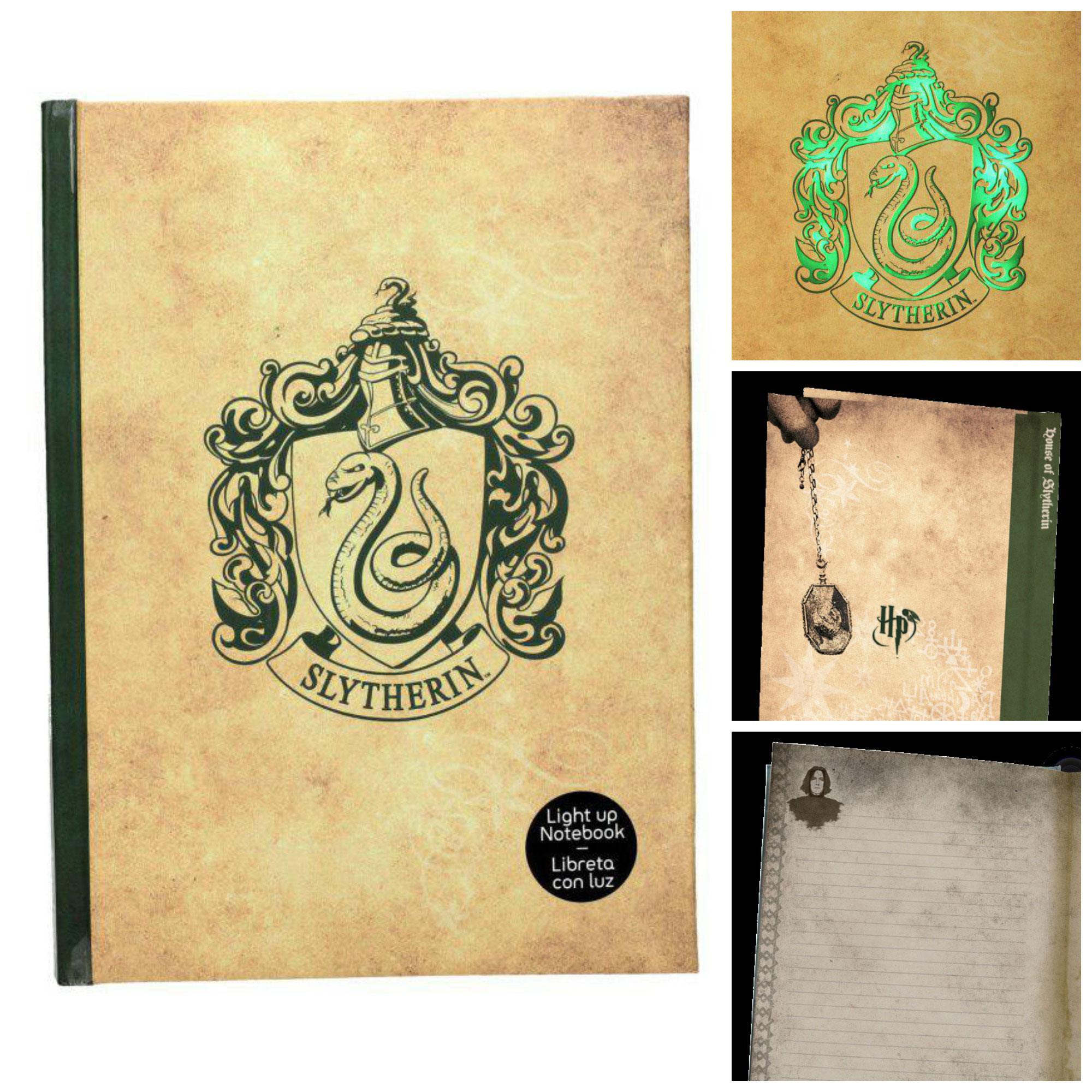 Harry Potter Notizbuch mit Leuchtfunktion Slytherin