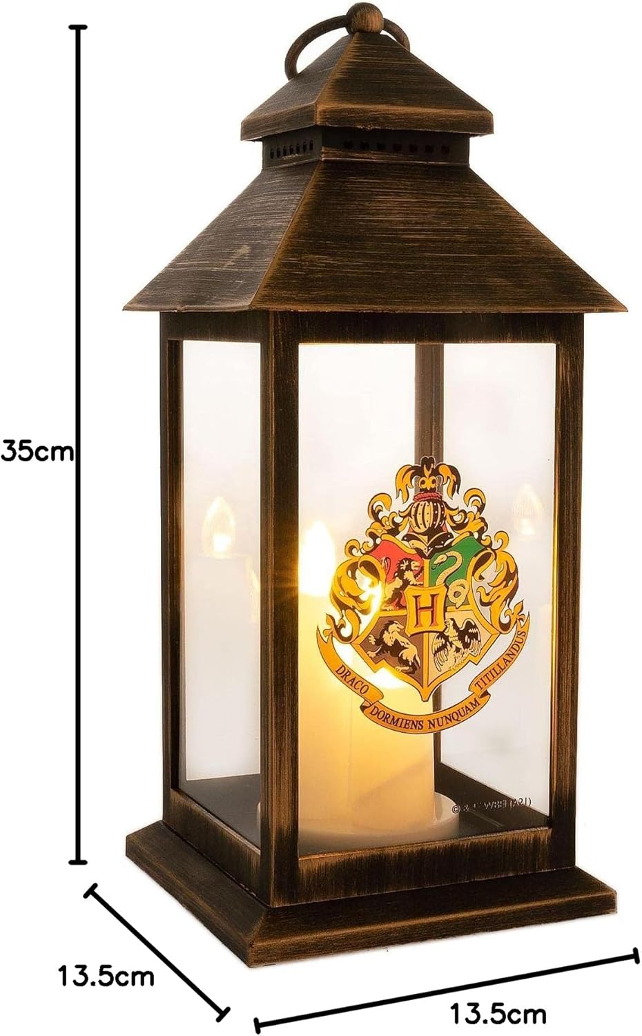 Harry Potter Leuchtlaterne Hogwarts-Wappen – Warner Bros. LED Laterne