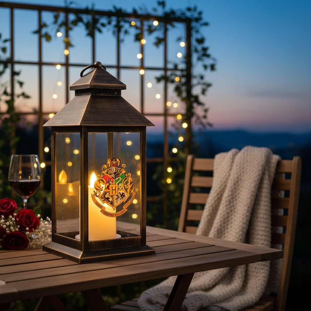 Harry Potter Leuchtlaterne Hogwarts-Wappen – Warner Bros. LED Laterne