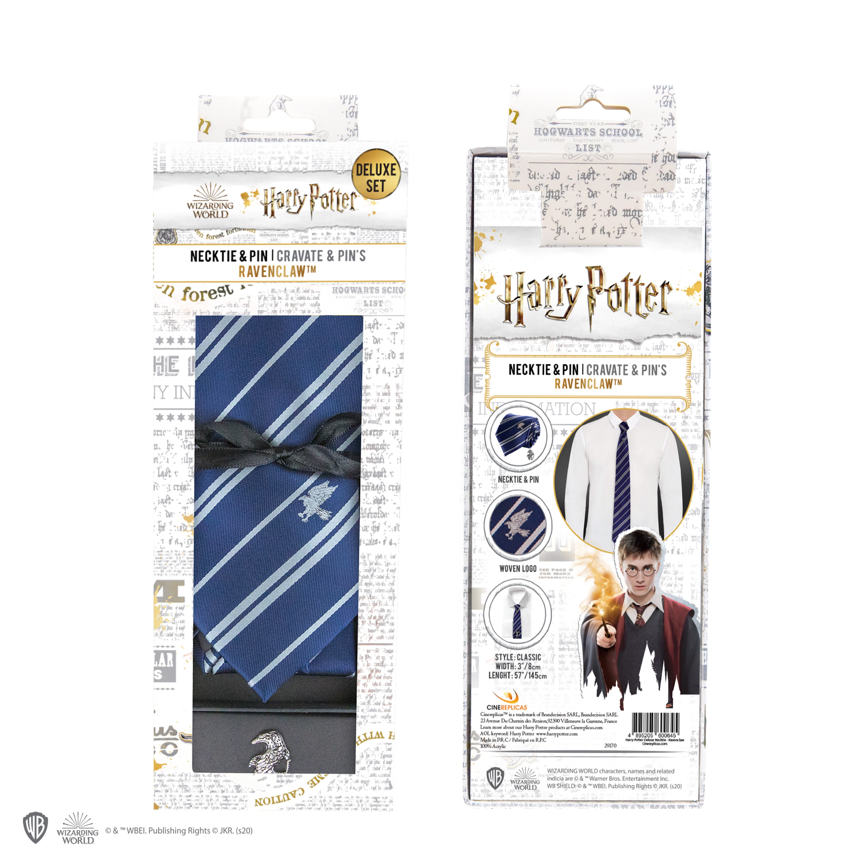 Harry Potter Krawatte & Ansteck-Pin Deluxe Box Ravenclaw