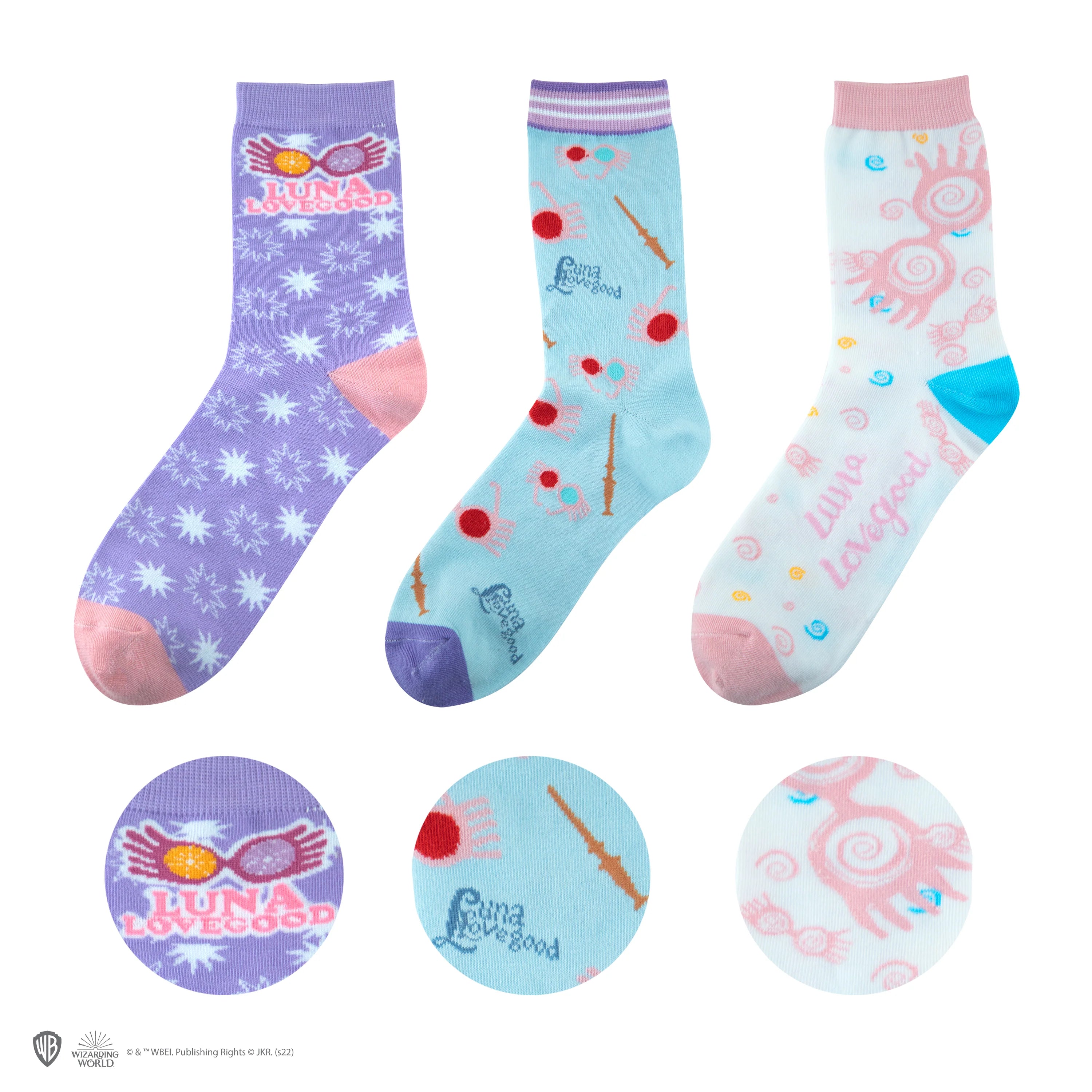 Harry Potter Set mit 3 Luna Lovegood Socken