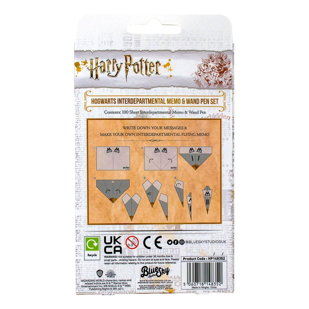 Harry Potter Notizzettel mit Zauberstabstift Hogwarts