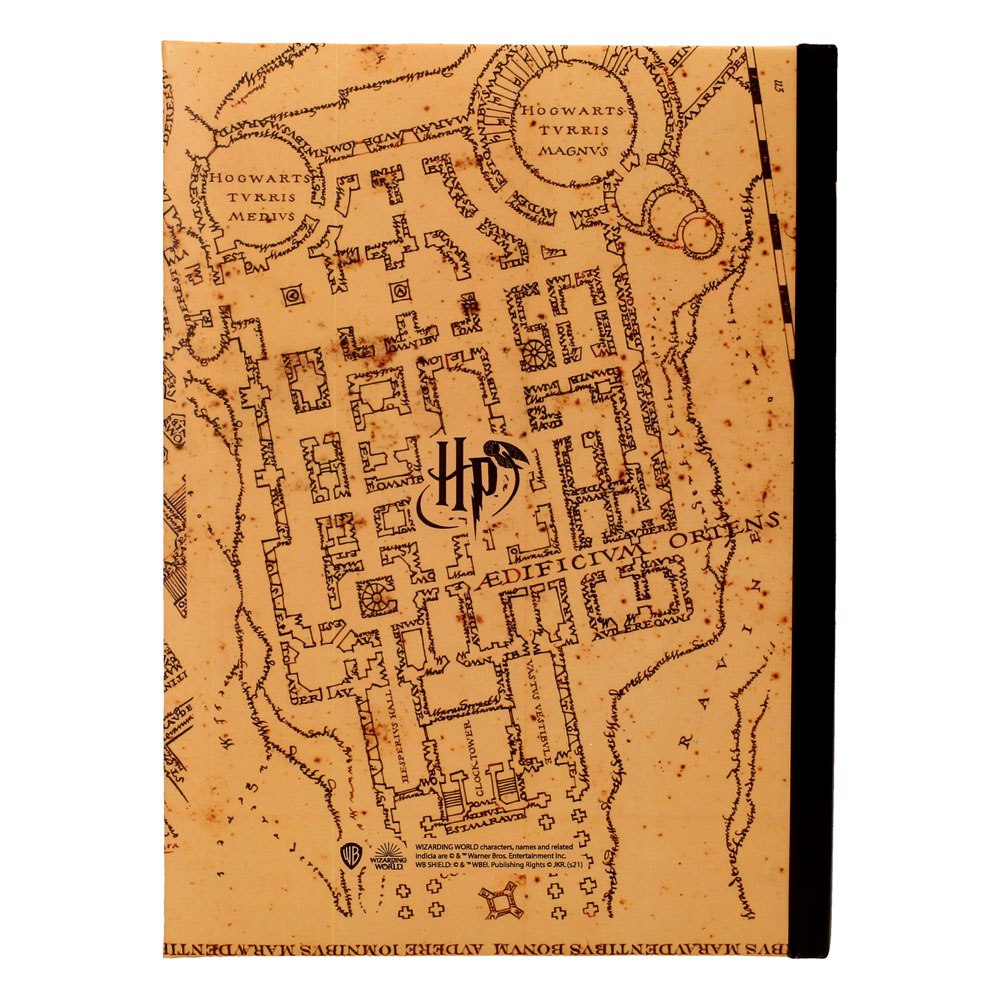 Harry Potter Notizbuch mit Leuchtfunktion Karte des Rumtreibers